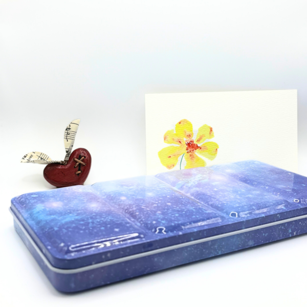 Boîte aquarelle en métal imprimé shimmery night, 48 ambiance