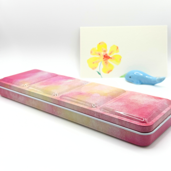Boîte aquarelle en métal imprimé summer time 24 ambiance