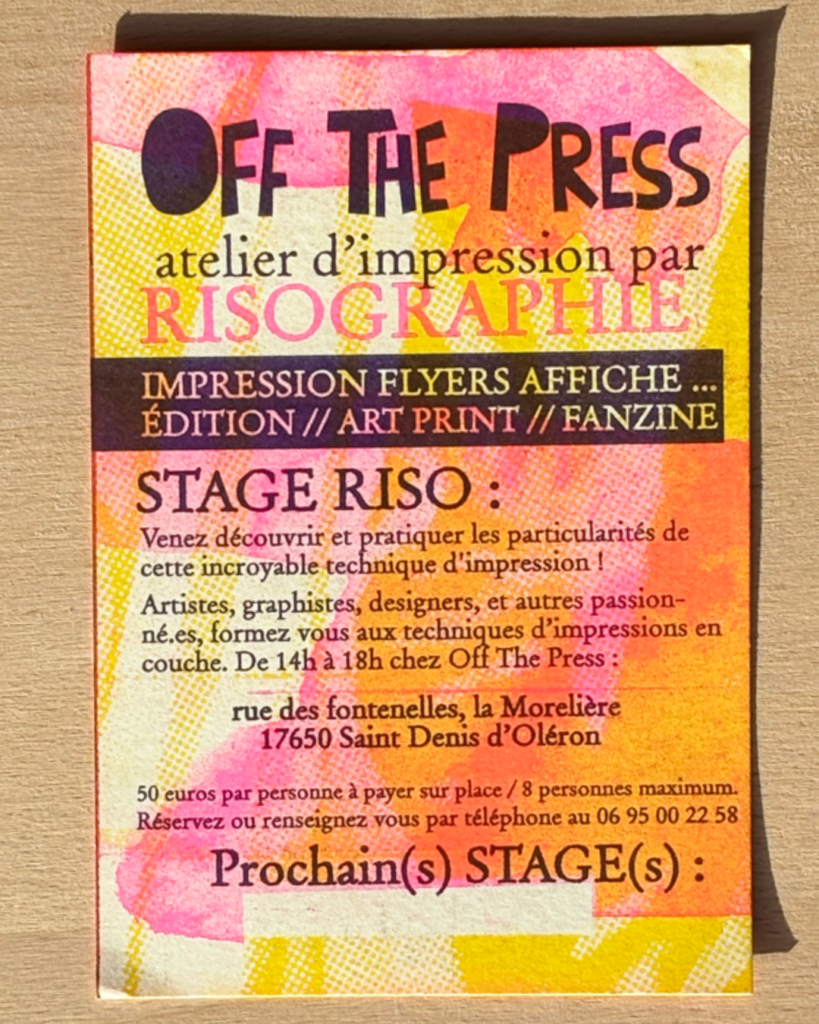 Flyer Nil Polack atelier Off The Press