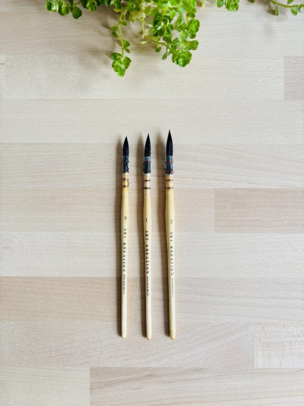 Pinceaux pour aquarelle - Set de 3 – Image 2