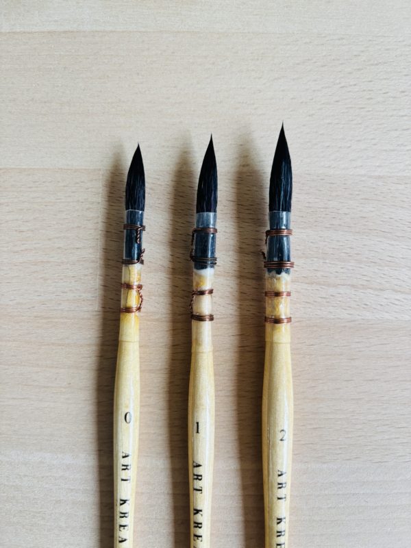 Pinceaux pour aquarelle - Set de 3